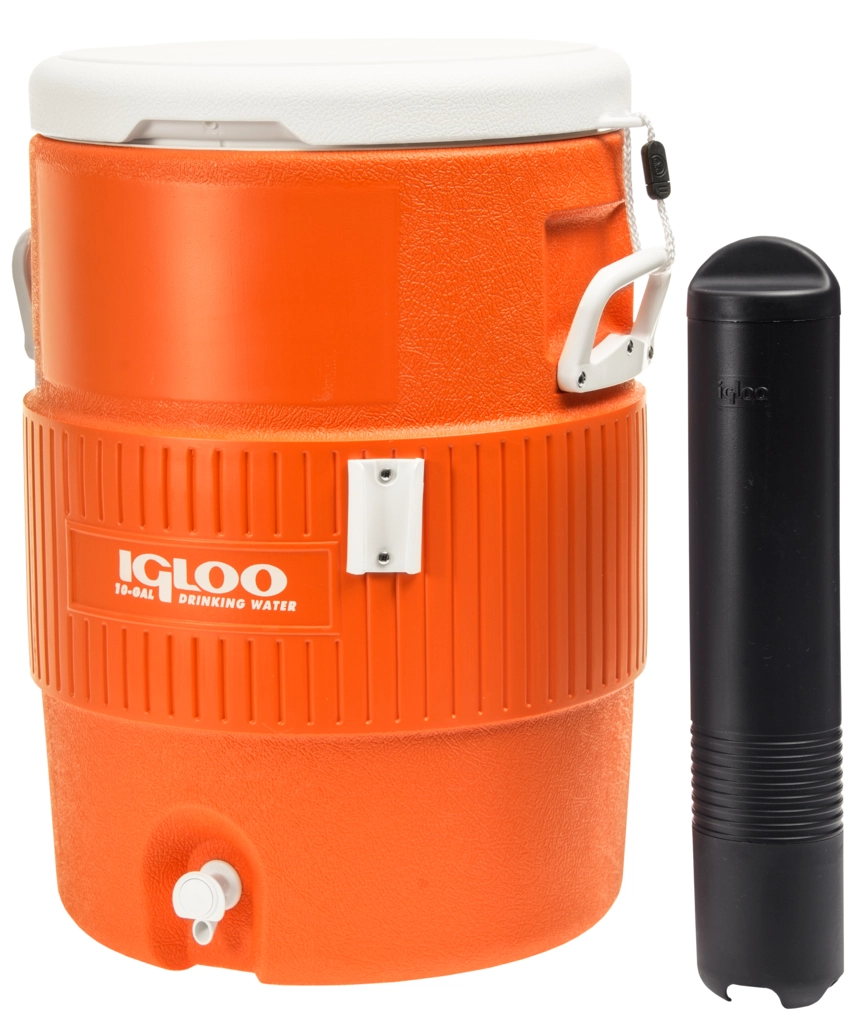 Koelbox Igloo 10 Gallon Seat Top Cup Dispenser Oranje Wit 4 Koelbox Igloo 10 Gallon Seat Top Cup Dispenser Oranje Wit - Afbeelding 2