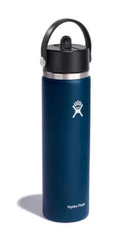 Thermosfles Hydro Flask Wide Mouth Flex Straw Cap Indigo 709 Ml 10 Thermosfles Hydro Flask Wide Mouth Flex Straw Cap Indigo 709 Ml -Buitenkampeer Winkel 3 w24bfs464 indigo angled