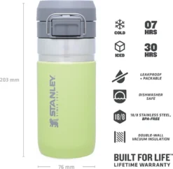 Thermosbeker Stanley The Quick Flip Citron 0,47L -Buitenkampeer Winkel 5 6939236411288 1