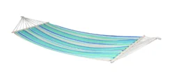 Hangmat Bo-Garden Samba Met Spreidstok Blauw Groen Beige