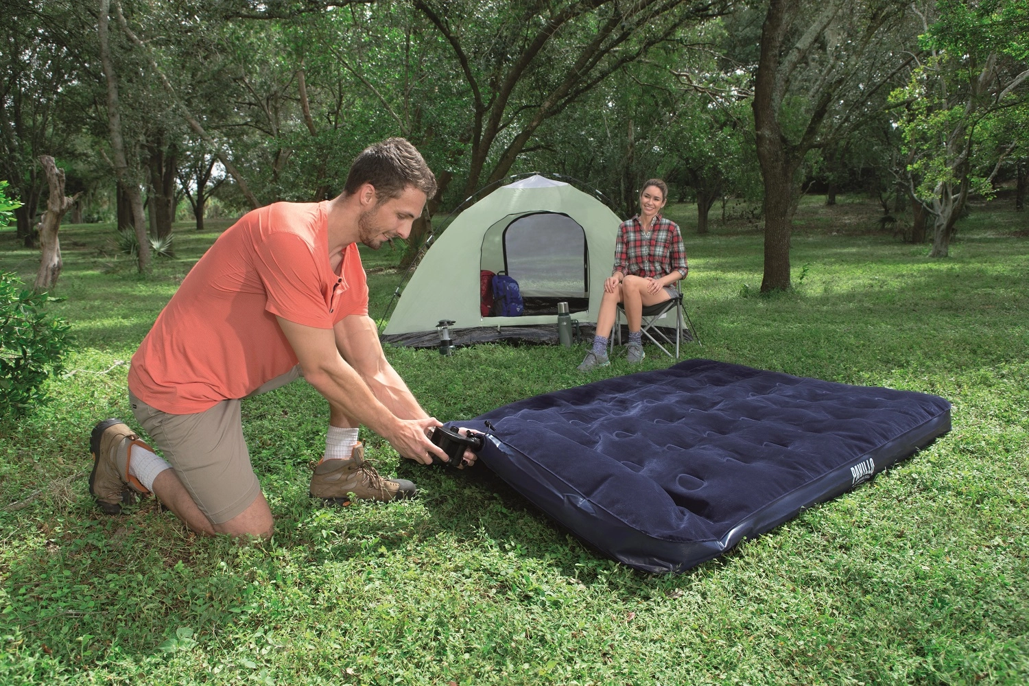 Luchtbed Bestway Flocked Easy Inflate Double 10 Luchtbed Bestway Flocked Easy Inflate Double - Afbeelding 8