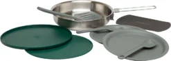 Kookset Stanley Adventure Prep+Eat Set Stainless Steel (9-delig) 13 Kookset Stanley Adventure Prep+Eat Set Stainless Steel (9-delig) -Buitenkampeer Winkel Large JPG Adventure20All In One20Fry20Pan20Set2020Stainless20Steel 3